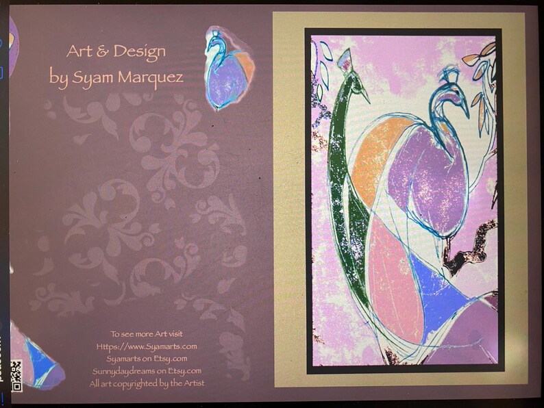 Peacock print, wall art, man cave, design, ethnic, birds, wildlife, varous sizes image 9