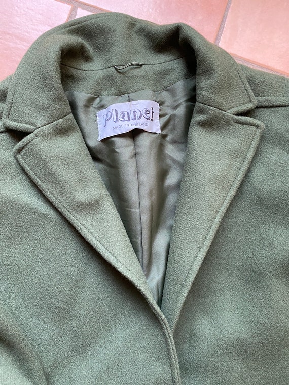 Ladies pure wool blazer dark green unused  vintag… - image 7