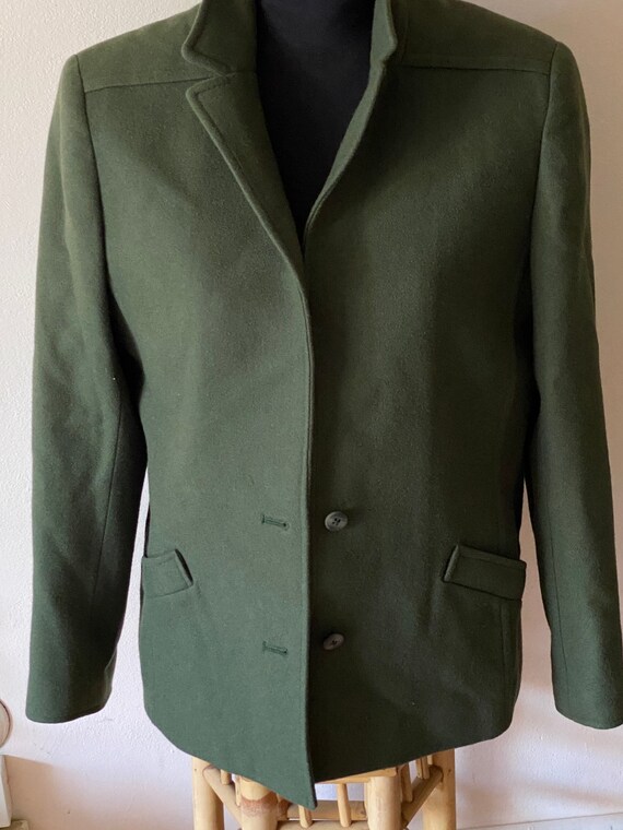 Ladies pure wool blazer dark green unused  vintage