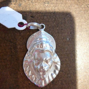 silver Nrsimha deva devotional jewellery vedic wear pendant necklace  kuvaca silver coin