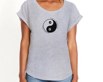 Women's Swimming T-Shirt: Yin Yang Swimmer Gift