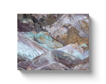 Artists Palette, Death Valley – Fine Art Canvas Wrap Wall Art | Abstract Rock Formations | home decor | Blue Purple | Southwest Art