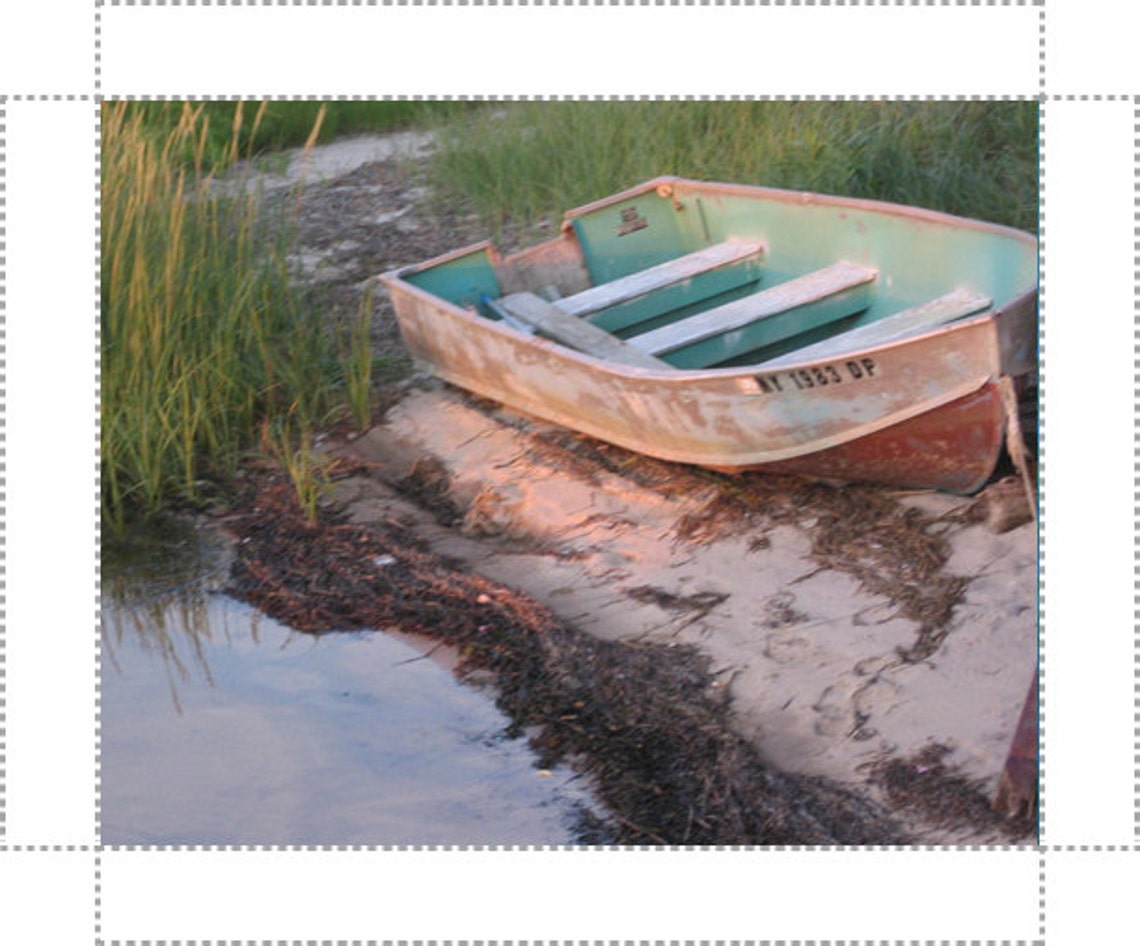 Row Boat Wall Art Magic Hour Fine Art Canvas Wrap Wall Art Beach House