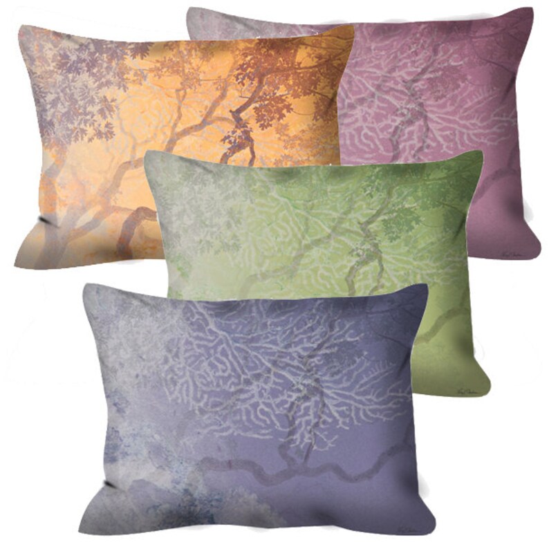 Nature Throw Pillow With Pillow Insert 14x14 14x20 16x16 Etsy