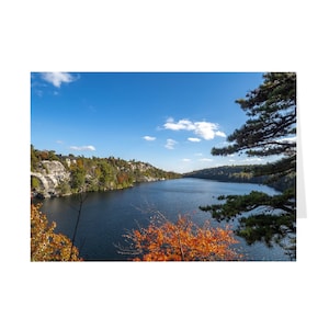 Lago Minnewaska in biglietto d'auguri autunnale / Fotografia dei colori autunnali / Biglietto d'auguri / Biglietto per escursionista / Pensando a te / Grazie
