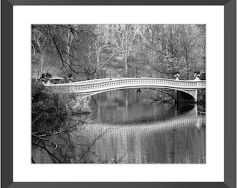 The Bow Bridge, Central Park Framed Photo | Black and white | Fine Art Photo | Central Park | New York City | Framed Print | Home Decor