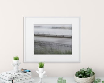 Impressionist Photo | River Print | Abstract River Photo | Green | Gray