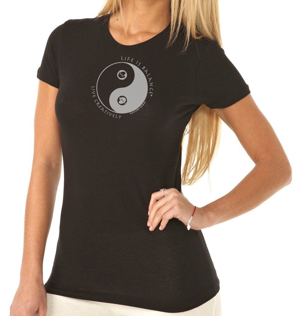Women's Artist T Shirt / Yin Yang t-shirt /Inspirational | Etsy