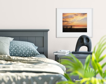 Sunset Photo | Fine Art Print | Orange Sky | Fire Island | Home Decor | Coastal Decor | Beach Art