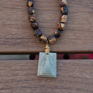 Mala necklace Buddha pendant Buddha bead necklace Jade Buddha Pendant Yoga necklace Gift for Yogi Yoga gift image 2