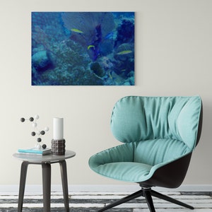 Scuba diver art | Canvas wrap | Wall Art |Oceanscape Underwater Dive Art Canvas Wrap Wall Art | Scuba Diver Art
