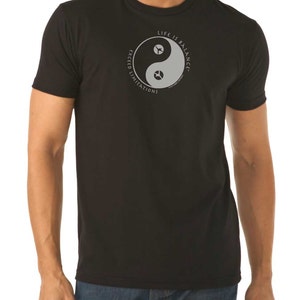 Men's Martial Arts T-Shirt / Inspirational Shirt / martial arts shirt/ karate shirt/ taekwondo / Gift for Men / Yin Yang/ Life is Balance®