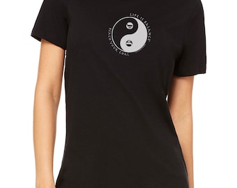 Ice Hockey T-Shirt / Women's t shirt /hockey shirt/ ice hockey shirt / hockey mom/ Inspirational shirt / Gift for Women / Life is Balance®