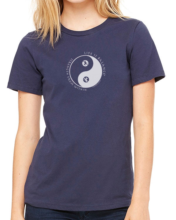 Women's Tai Chi T-shirt / Fitted Cap-sleeve T-shirt / Inspirational T ...