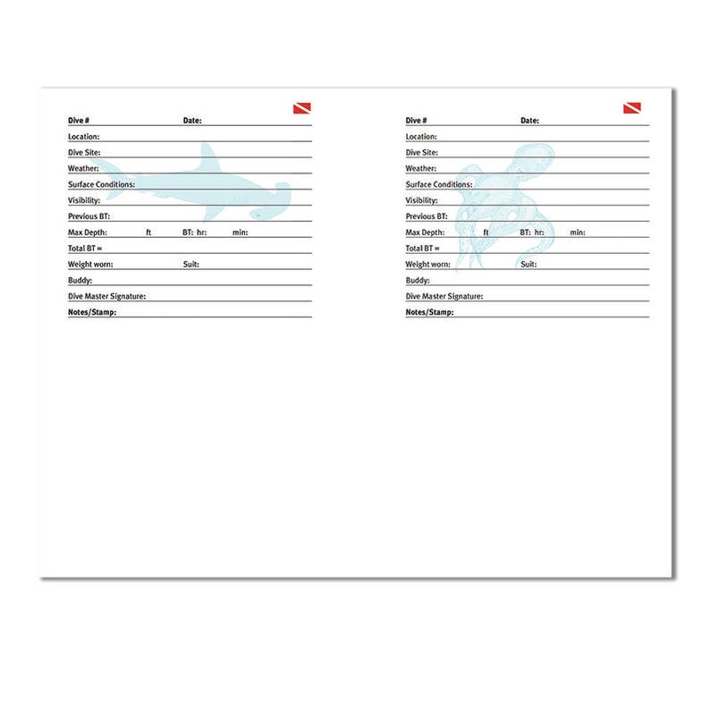 Printable Scuba Dive Log Digital Download of Scuba Dive Log ...