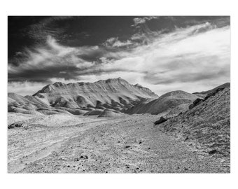 20-Mule Team Canyon, Death Valley in Black & White Greeting Card | Set of 1 | Set of 10 | Set of 25