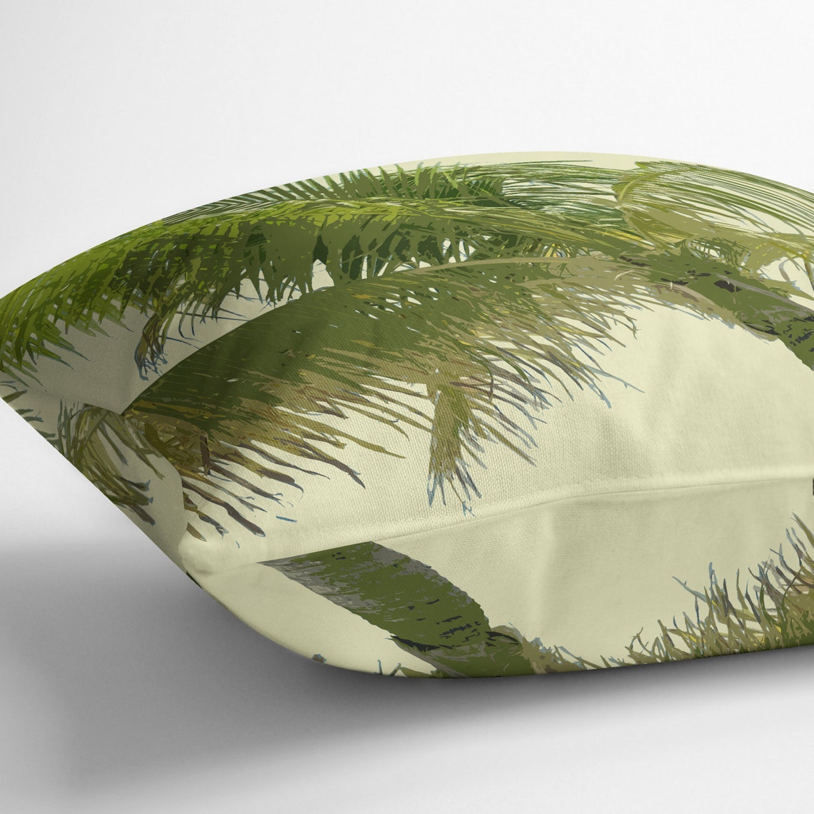 Tropical Palm Tree Throw Pillow With Pillow Insert 14x14 Etsy