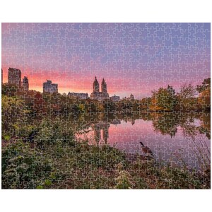 252, 520 or 1014 piece Jigsaw Puzzle | Central Park Lake Sunset | NYC Puzzle | Holiday Gift | Birthday Gift | Gift | Games