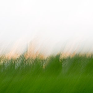 Abstract landscape photograph | Framed Print | 8x10| 11x14 | 16x20 | 20x30 | Home Decor | Impressionist Photo | Green | Gold | White