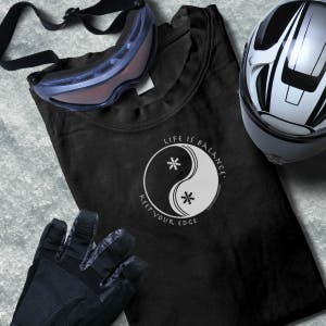 Snowboarding t-shirt / Men&#39;s T-shirt/ Skiing T-Shirt / Father&#39;s Day Gift for skier/ Snowboarder/ gift for men/Life is Balance®