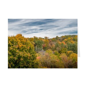 Biglietto per appunti collina in autunno / Fotografia con colori autunnali / Biglietto d'auguri / Biglietto per escursionista / Pensando a te / Grazie