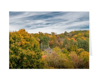 Hillside in Autumn Note Card | Fall colors photograph | Greeting Card | Card for hiker | Thinking of you | Thank You