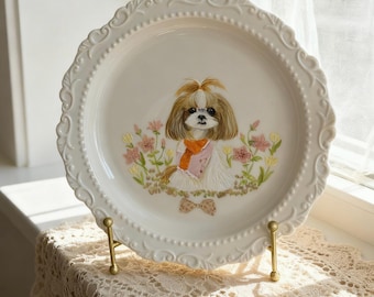 Hand-Carved Pet Portrait Ceramic Plate - Custom Pet Memorial, Personalized with Pet's Name - Luxury Keepsake Gift