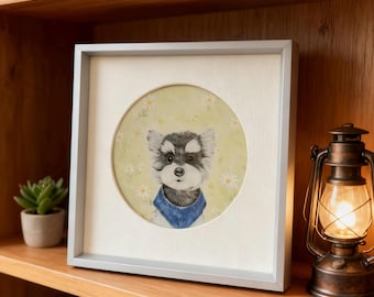 Unique Hand-Painted Pet Ceramic Tile - Custom Pet Portrait for Decoration or Gift
