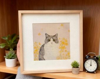 Luxury Custom Pet Keepsake Ceramic Artistic Hand-Painted Porcelain Plate | Framed Memorial Gift Personalized Pet Memorial Cozy Home Ornament