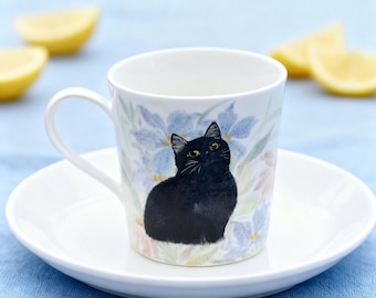 Personalized Pet Mug - Custom Hand-Painted Ceramic with Realistic Pet Portrait & Name - Unique Gift for Pet Lovers