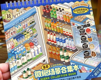 Isometric Sticker Book,10 scenes, Scene Stickers