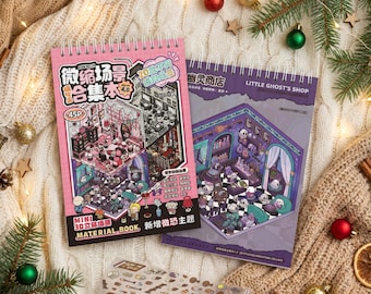 20 different theme scenes stickers book collection,vampire magic design,Isometric Sticker Scenes