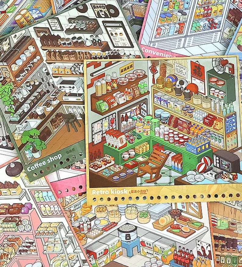 Isometric Sticker Reference Isometric Sticker Book,10 Scenes, Scene Stickers - Etsy