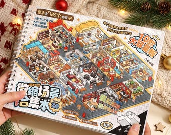 Isometric Sticker Book, 30 Pages, Scene Stickers