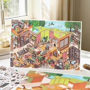 Big Size The Ultimate dream home,DIY Craft, Stress Relief，Isometric Sticker Scenes