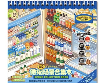30 pages Isometric Sticker Book,10 scenes, Scene Stickers