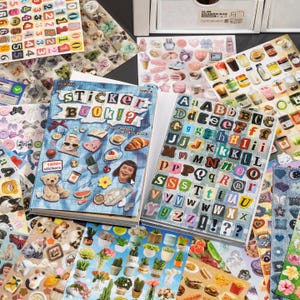 Oltre 1800 adesivi vintage, kit per junk journal con poesie, agenda retrò e articoli di cancelleria regalo.