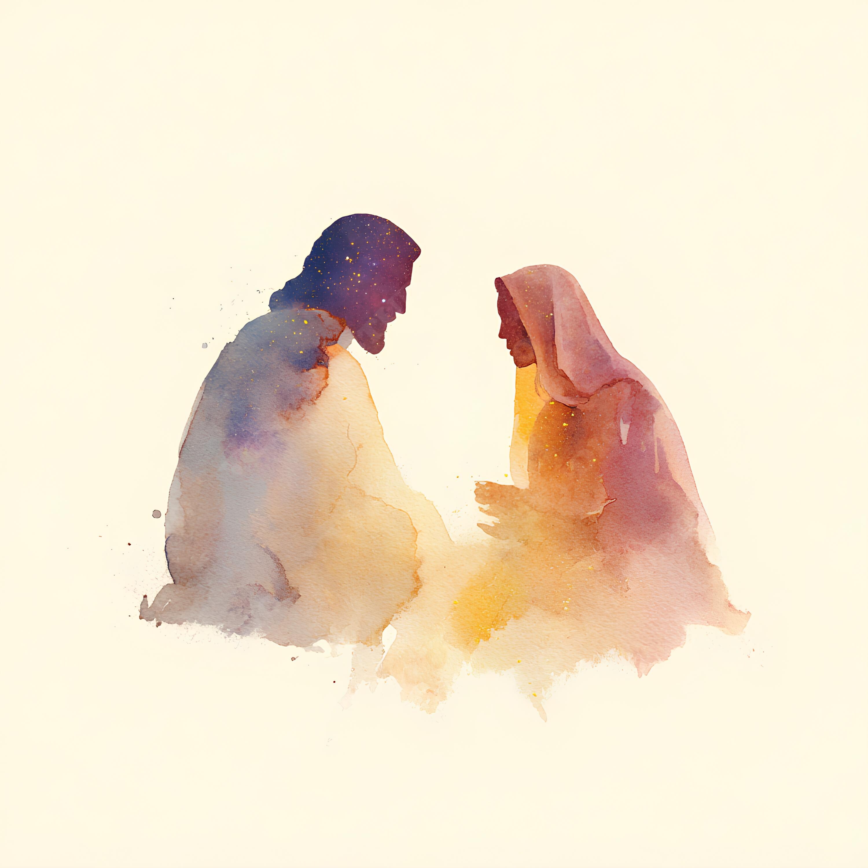 30 Jesus and Mary Magdalene Watercolor Art, Christian Wall Art ...