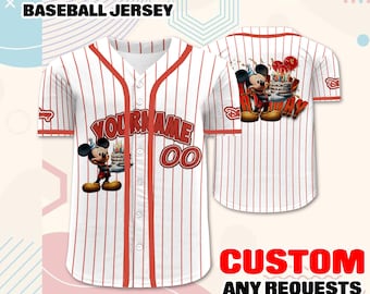 Personalisiertes Mickey Birthday Baseball Jersey - Personalisiertes Party Outfit
