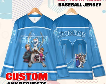 Camiseta de béisbol personalizada de la Princesa de Hielo: Camiseta del equipo de dibujos animados de invierno