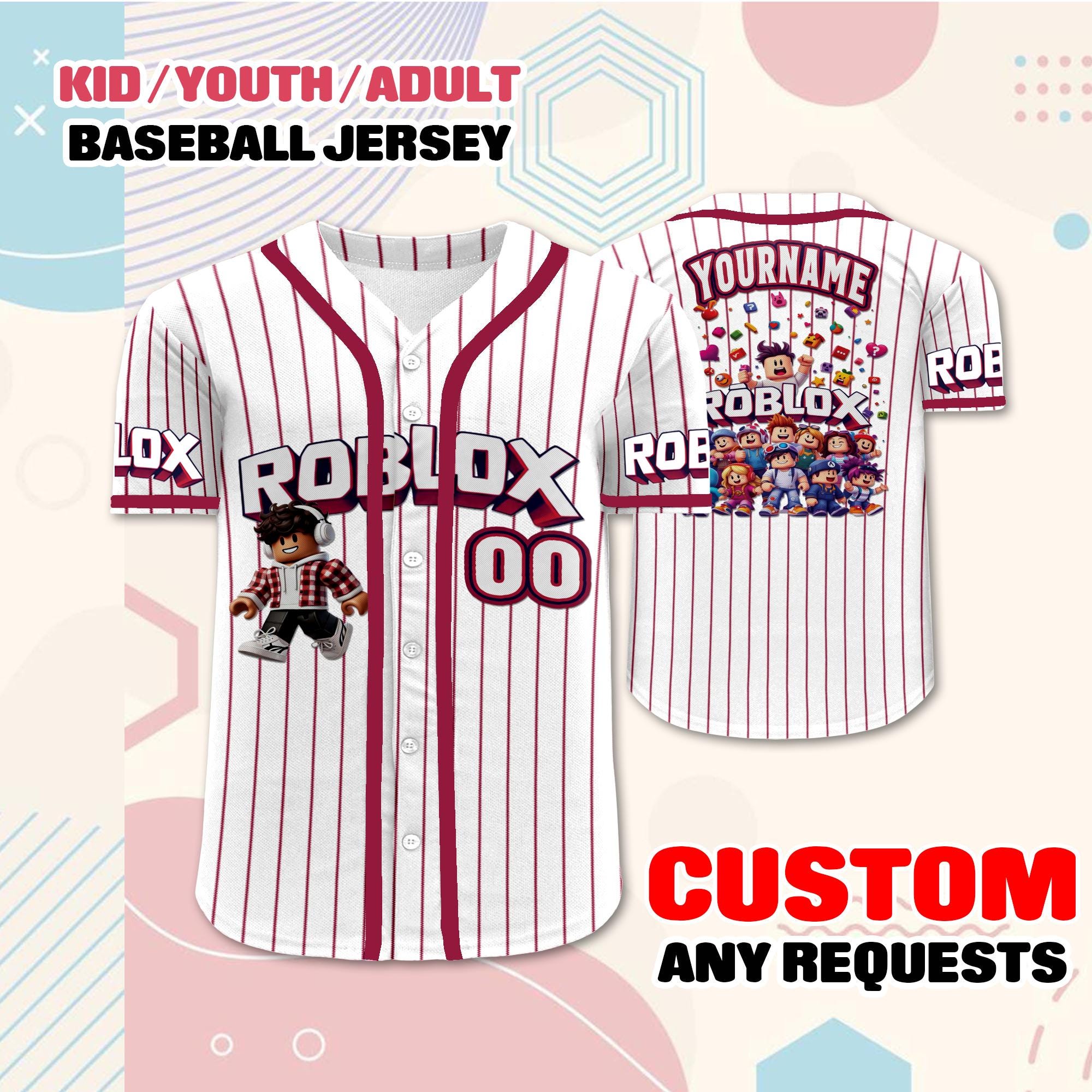 Discover Custom Roblox Baseball Jersey, Gamer Outfit