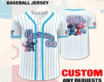 Custom Stitch Geburtstags-Baseballjersey - Personalisiertes Familien-Outfit