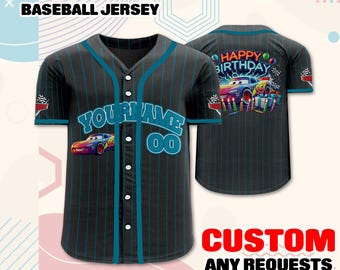 Individuell angefertigtes Lightning McQueen Geburtstags-Baseball-Trikot – individuelles Racing-Outfit