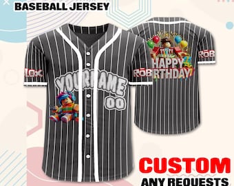 Personalisiertes Roblox Baseball Jersey – Personalisiertes Gamer Geschenk
