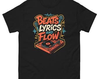 Camiseta de estilo urbano con letras y ritmos de rap gangsta y hip hop