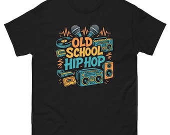Camiseta clásica de estilo hip hop old school, gangsta rap y streetwear