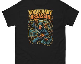 Camiseta clásica de rap, hip hop y estilo urbano con diseño de grafiti de Vocabulario Asesino