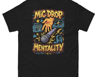 Camiseta estilo Gangsta Rap Hip Hop Streetwear con mentalidad de micrófono abierto