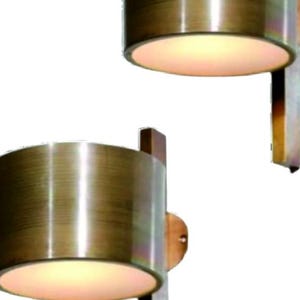 Mid Century Italian Sputnik Wall Sconce: Raw Brass Vanity Light