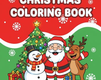 50 pagine di decorazioni natalizie, libro da colorare, Natale stampabile, per bambini, PDF, pagine da colorare stampabili, DIGITALE, serie 5 libri di Natale